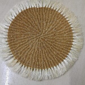 Round Sisal Mats With Fringe Boho Wooven Mats | Wall Decor | Placemats