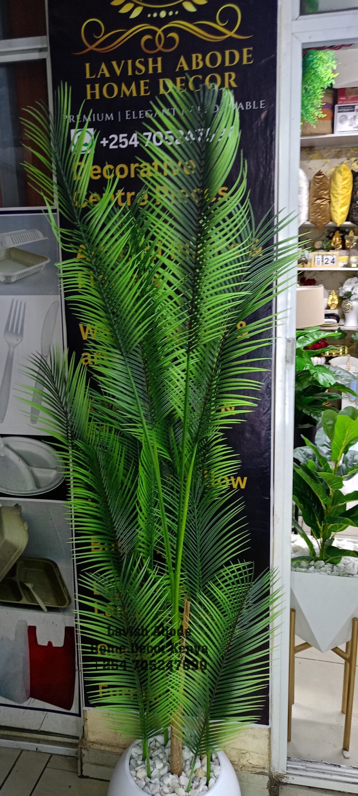 Artificial faux palm plant Tall indoor and outdoor interior aesthetic - Image 5