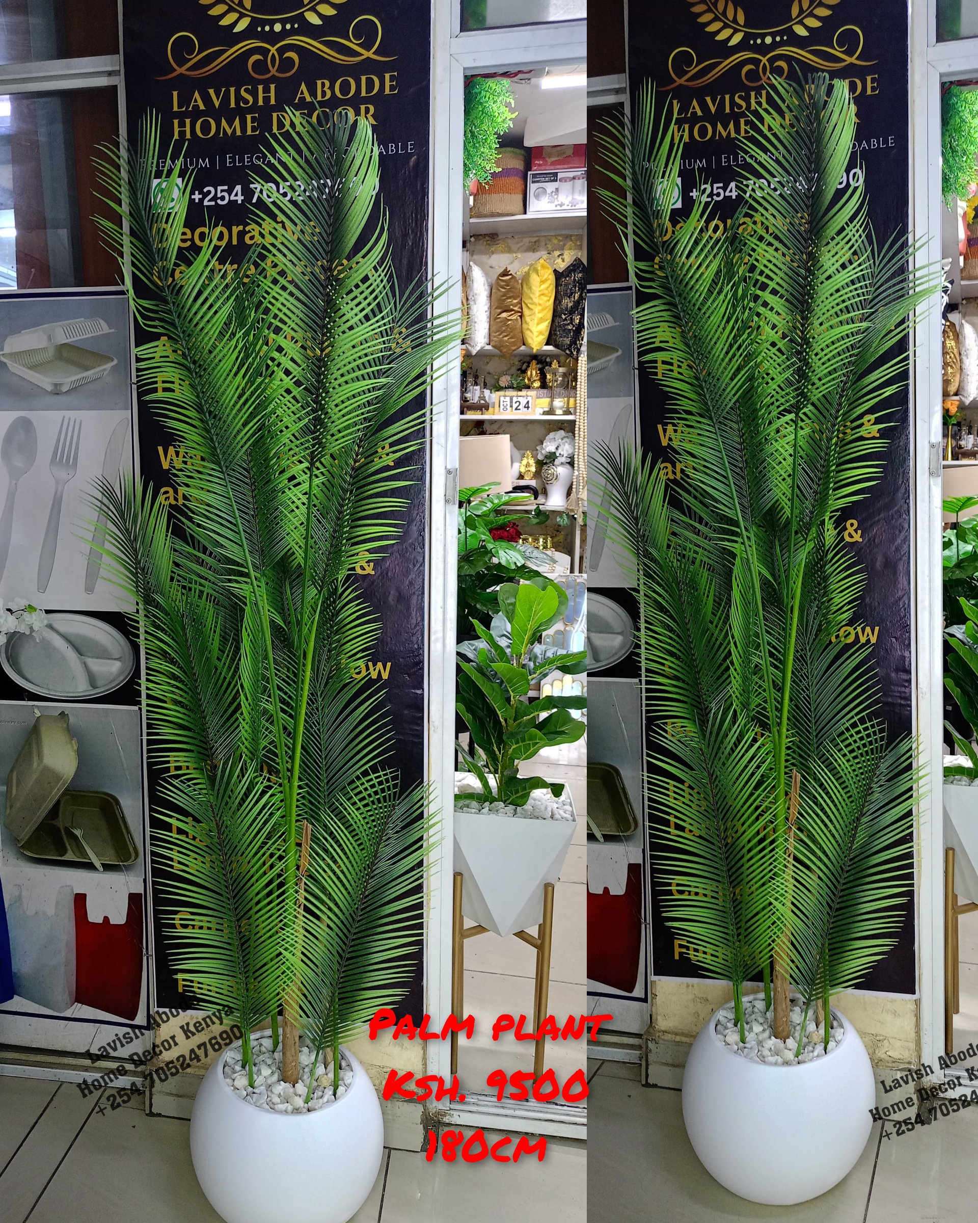 Artificial faux palm plant Tall indoor and outdoor interior aesthetic