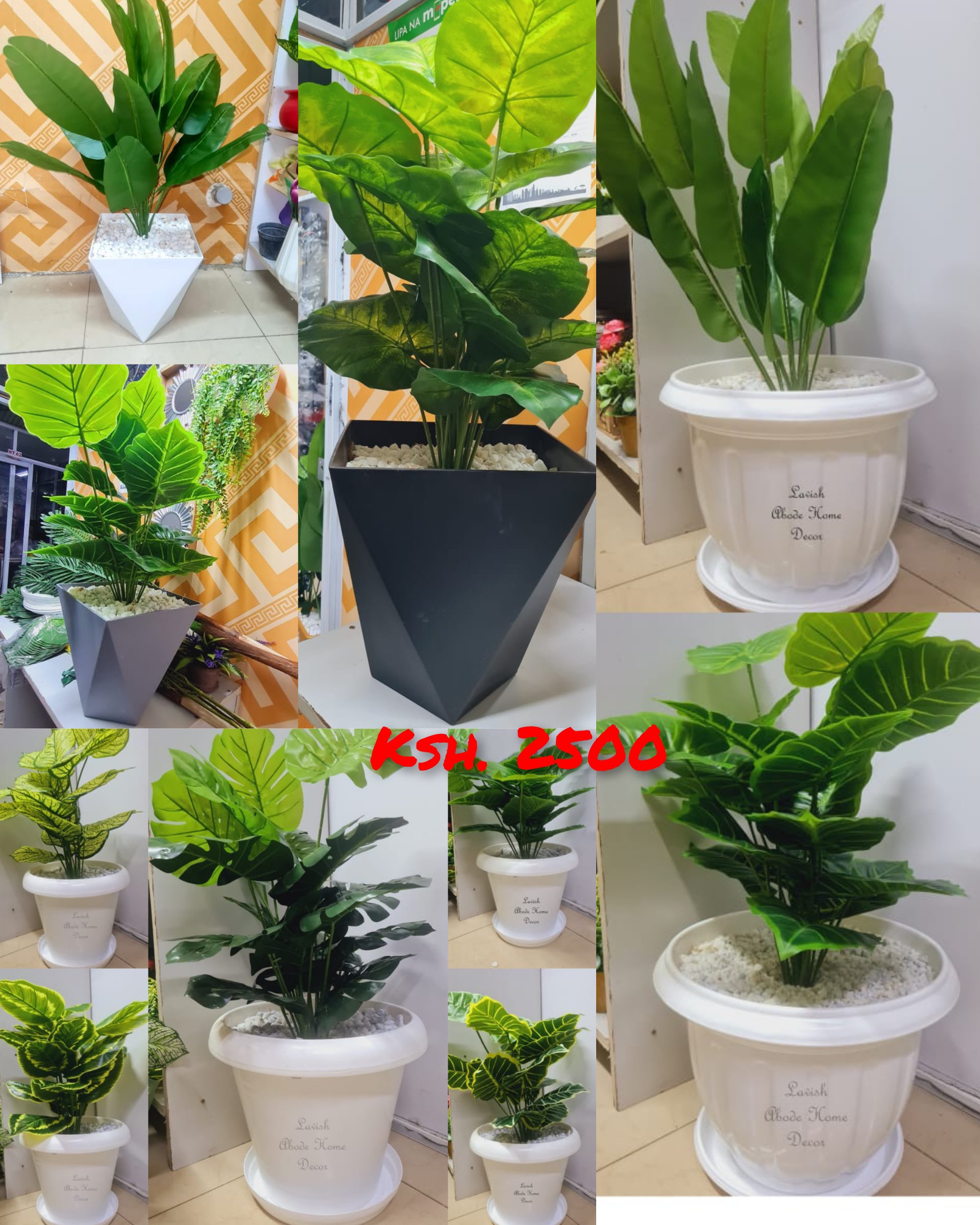 Artificial decorative indoor and outdoor plants