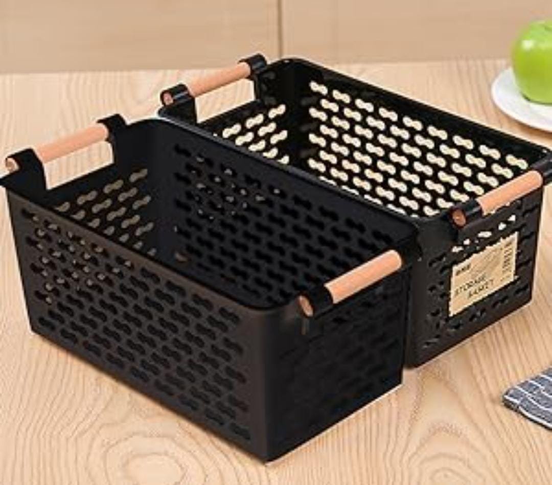 Multipurpose pantry kitchen organiser basket 26x14x13cm - Image 9