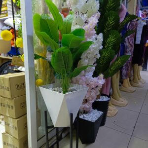 Artificial Banana Plant with a black Metallic stand