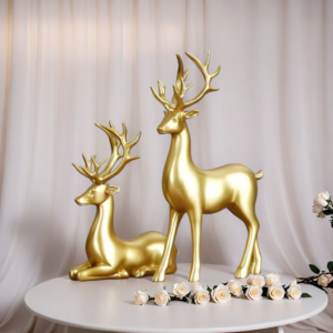 Lucky Deer Statue Decor Living Room TV Cabinet Wine Cabinet Entryway Deer Statue Newlyweds Decor Housewarming Gift Home Decor