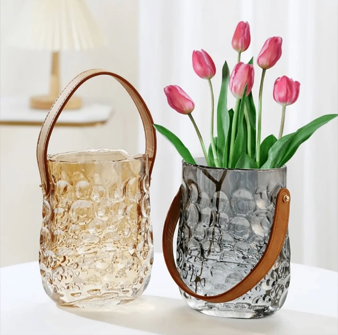 thick glass flower vase - Image 3