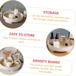 Chic Round Tray White 23cm Decorative Organizer Tray