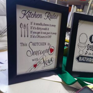 A5 stand alone framed art