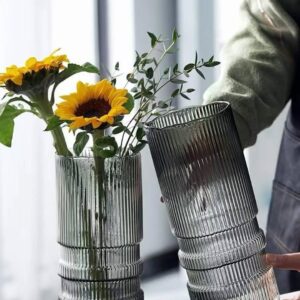 Nordic heavy creative dark glass vase