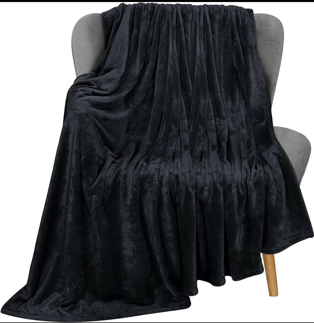 Decorative Plain Coral Fleece Throw Blanket - Image 7