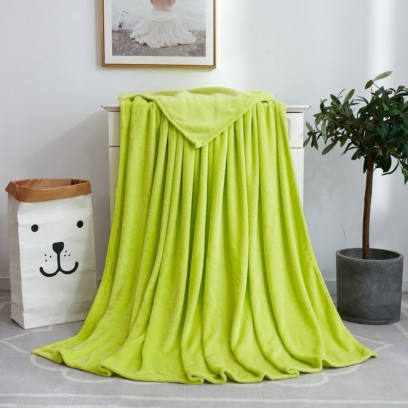 Decorative Plain Coral Fleece Throw Blanket - Image 9