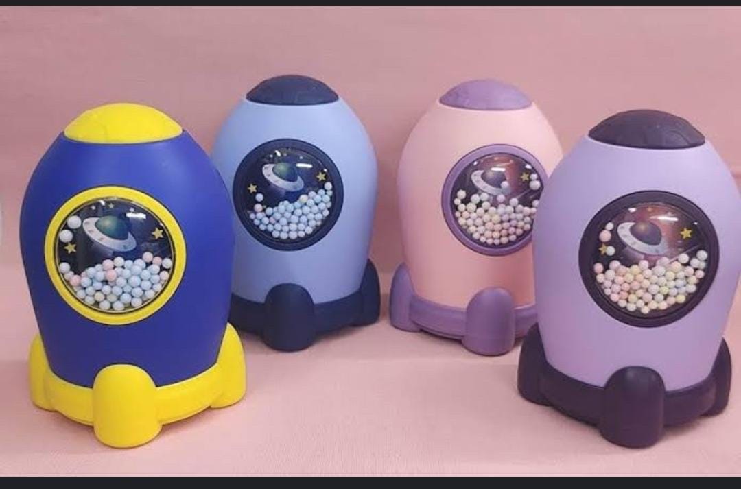 Rocket piggy bank - Blue, Pink, Purple and Light Blue Gift for Kids Boys and Girls - Image 5