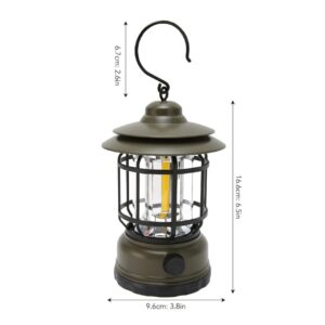Rechargable Dimmable camping lamp (800mAh battery) in black or jungle green  Camping Lantern, Lightweight Rechargeable Vintage Retro Lamp Camping Light, Hanging Lamp, Portable Outdoor Lamp
