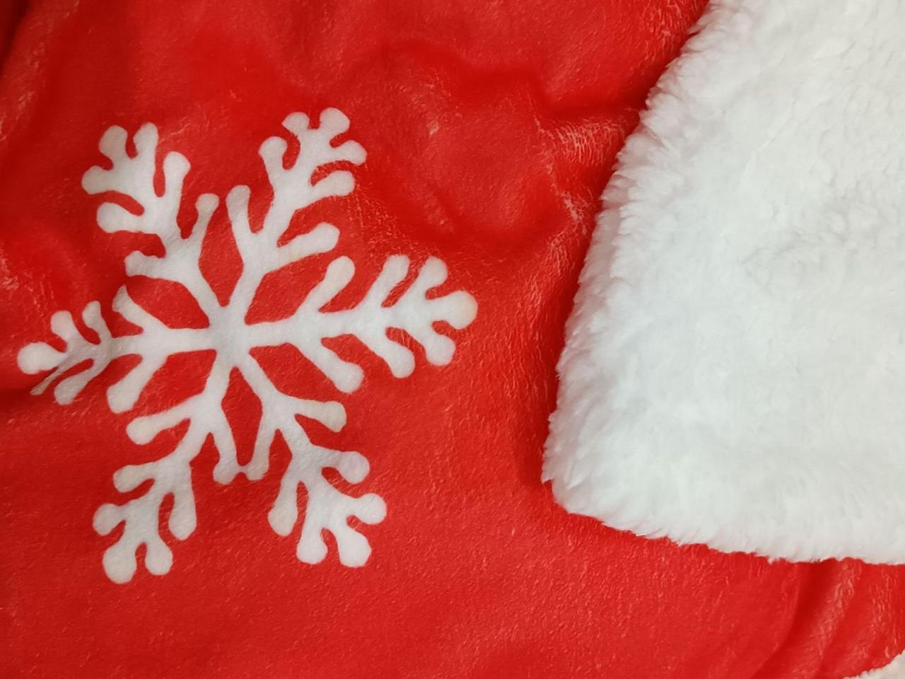 Double Layered Xmas Blanket Snowflake Series Printed Blankets Flannel Lamb Wool Oversized Down Throw Carpet Size 150cms by 200cms (5*6) - Image 9