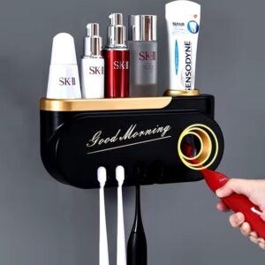 High quality toothbrush holder toothpaste dispenser  Good Morning