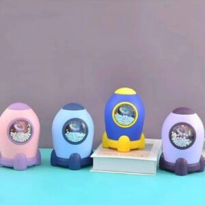 Rocket piggy bank - Blue, Pink, Purple and Light Blue Gift for Kids Boys and Girls