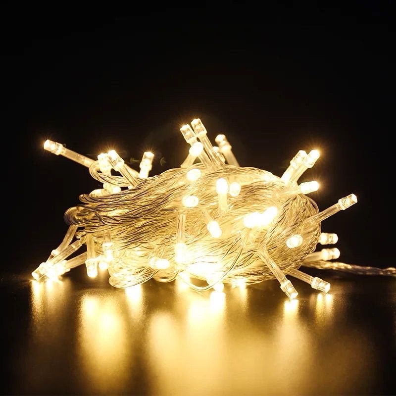 Christmas Fairy Lights Christmas Tree Fairy Lights with Plug in Extension, 10M LED Christmas Tree String Lights with 2 Mode Decorative Christmas Lights Battery (Warm) - Image 2