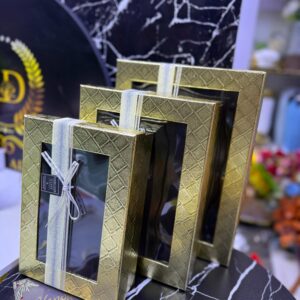 3 Piece Classy Gold Gift Boxes with Lids, Set of 3 Gold Gift Boxes with Ribbon, Assorted Gift Boxes, Sturdy and Pre-Wrapped Gift Box