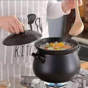 3 L Black Porcelain Ceramic Casserole Cooking Pots