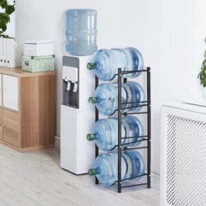 4 Water Bottle Holder Rack 3 tier Water Gallon Storage Organizer Rack