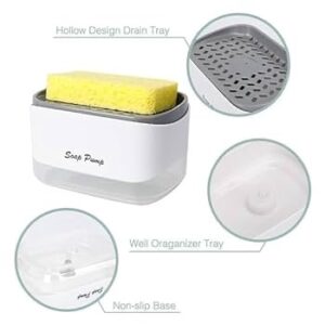 Soap pump and sponge caddy Dishwashing Liquid Soap Dispenser