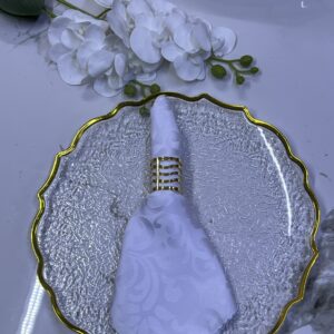 Dining Napkins Damask Cloth Napkin, Washable Napkins with Hemmed Edges 20"X20" , Reusable Napkins for Xmas, Weddings, Banquet, Festival Celebration (Ivory White)