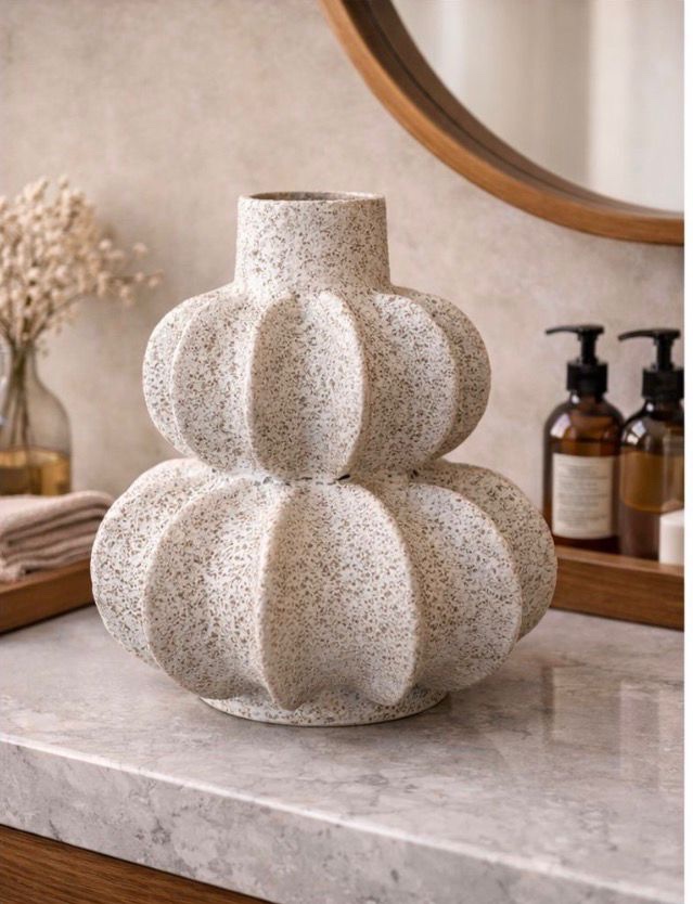Luxury Terra Stack Stone Vase - Image 2