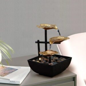 Decorative LED Water fountain with stones, desktop waterfall function Living Room, Office, Bedroom Decor