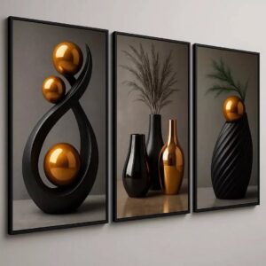 3 Piece Abstract Wall Art A2 Sizes