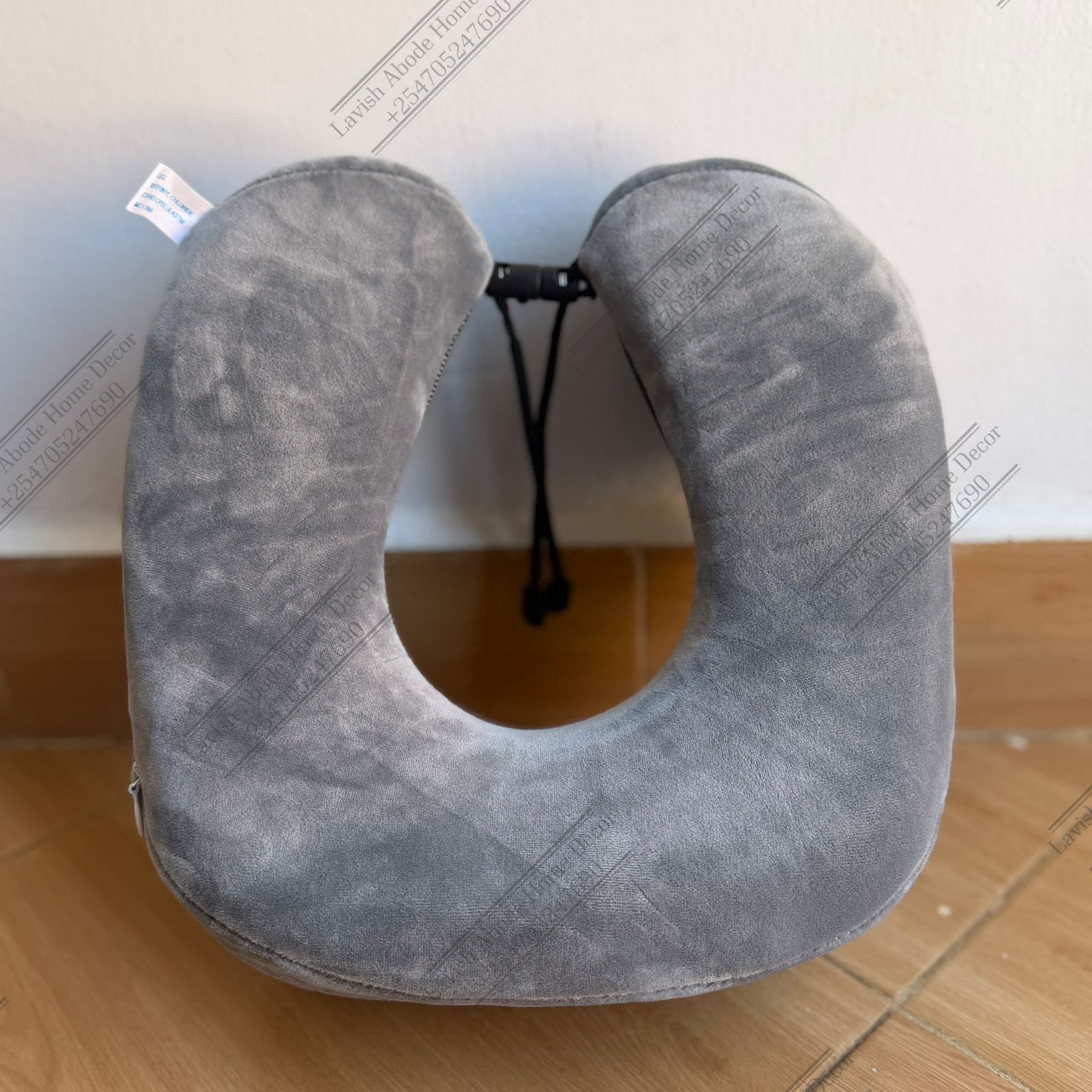 Ergonomic Neck Pillow Memory Foam Travel Compressable —— Charcoal Gray - Image 2