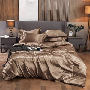 Luxury  Mulberry Silk Duvet cover set with 2 pillowcases and 1 bedsheet