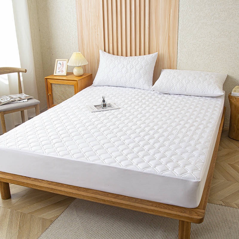 QUILTED WATERPROOF MATTRESS PROTECTOR 4 by 6Ft white, Beige, Navy Blue, grey for Hotel, Hospital, House