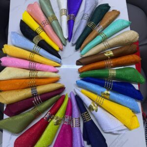 Dining Napkins Damask Cloth Napkin, Washable Napkins with Hemmed Edges 20"X20" , Reusable Napkins for Xmas, Weddings, Banquet, Festival Celebration