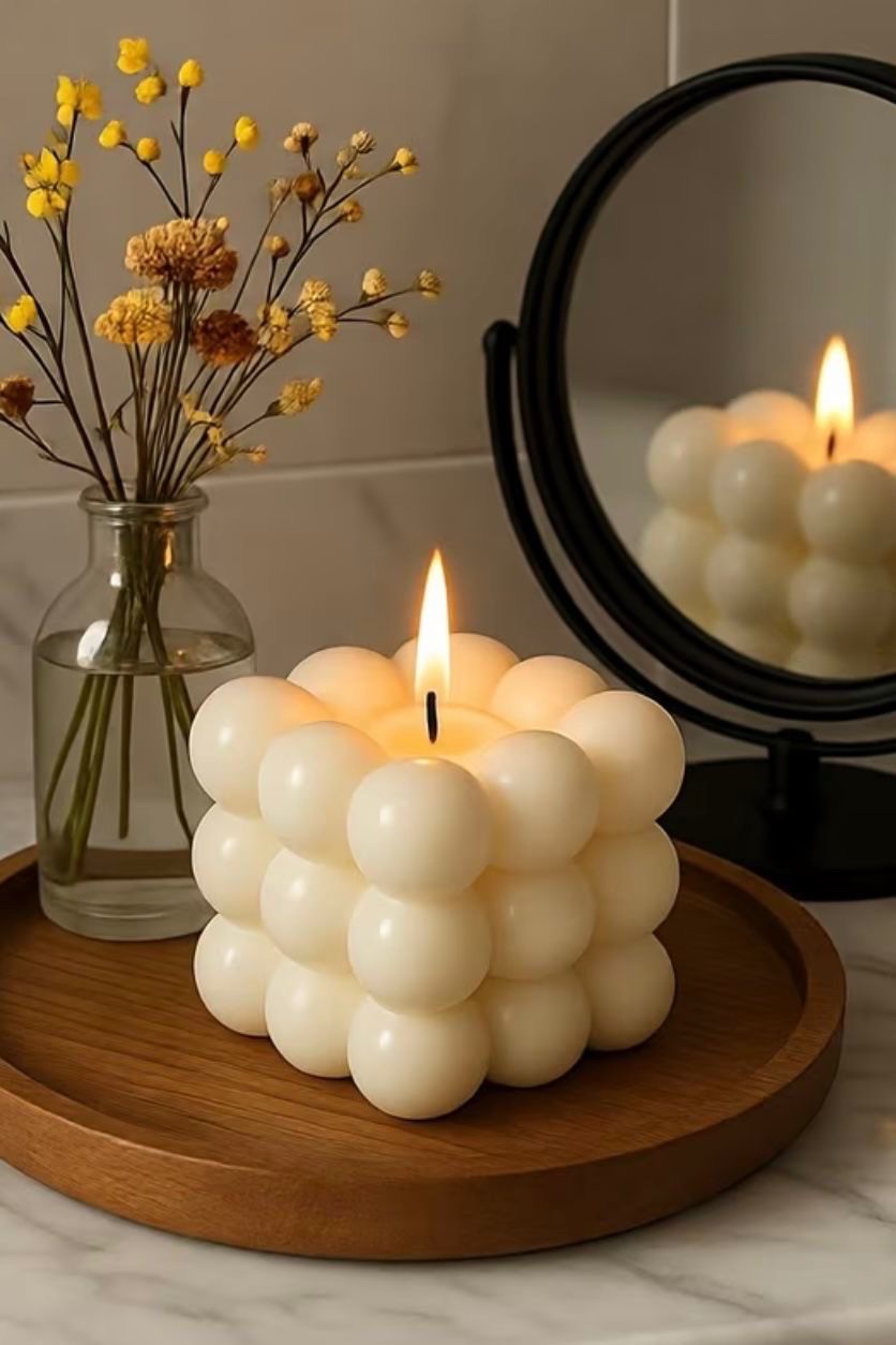 Decorative Scented Bubble Candle Soy Wax