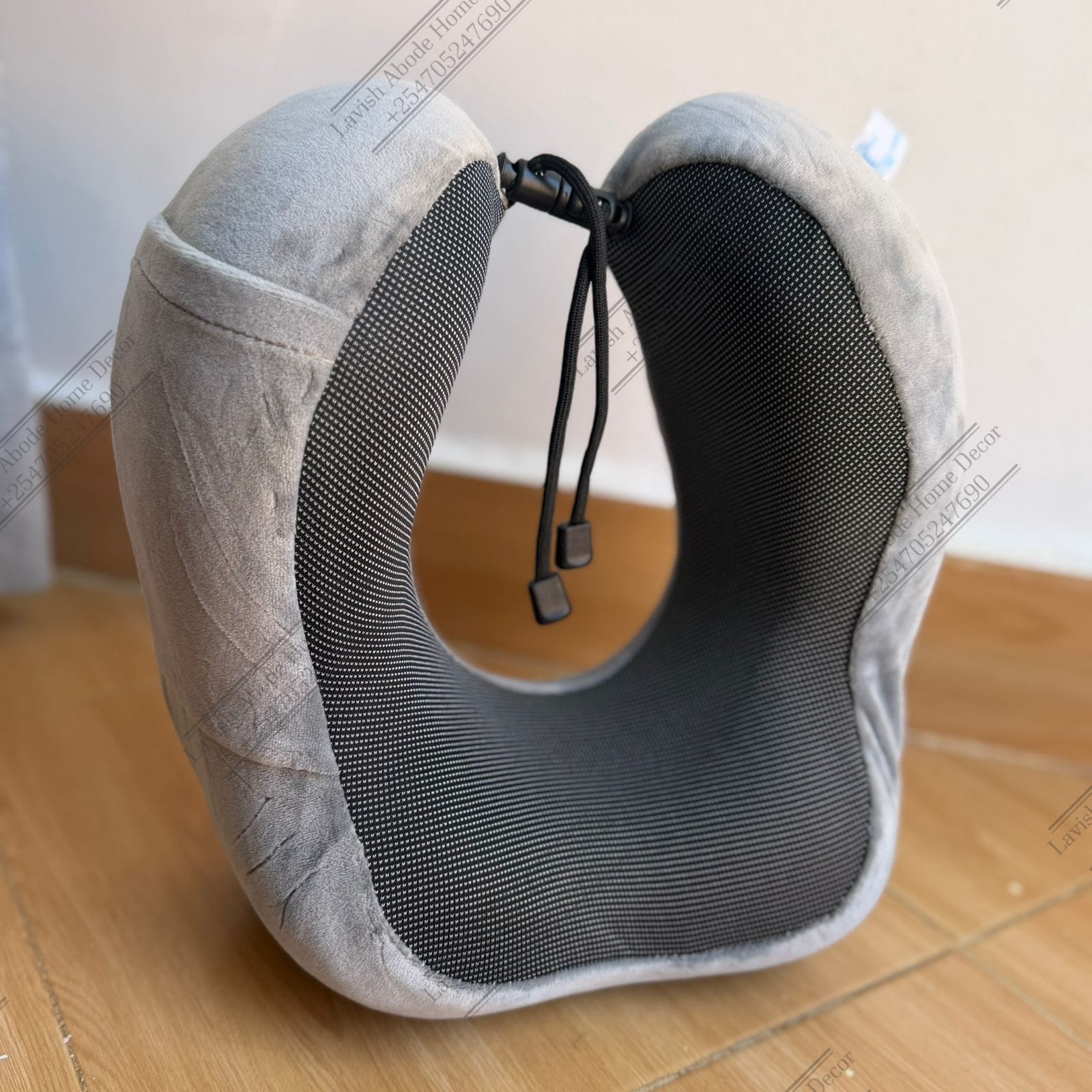 Ergonomic Neck Pillow Memory Foam Travel Compressable —— Charcoal Gray