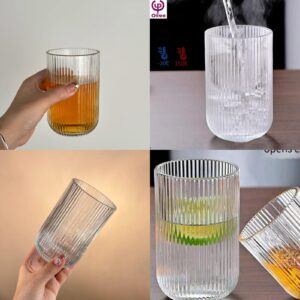 Ribbed drinking glass Elegant Water glasses