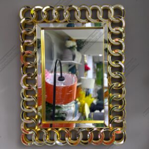 Luxury Decorative Wall Mirror – Gold (74x57cm)