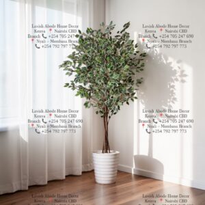 180 cm Variegated Ficus Artificial Tree Realistic Faux House Plant in Pot