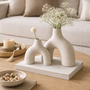 2 In 1 Ceramic Hollow Decorative Ceramic Vases
Available in black and white