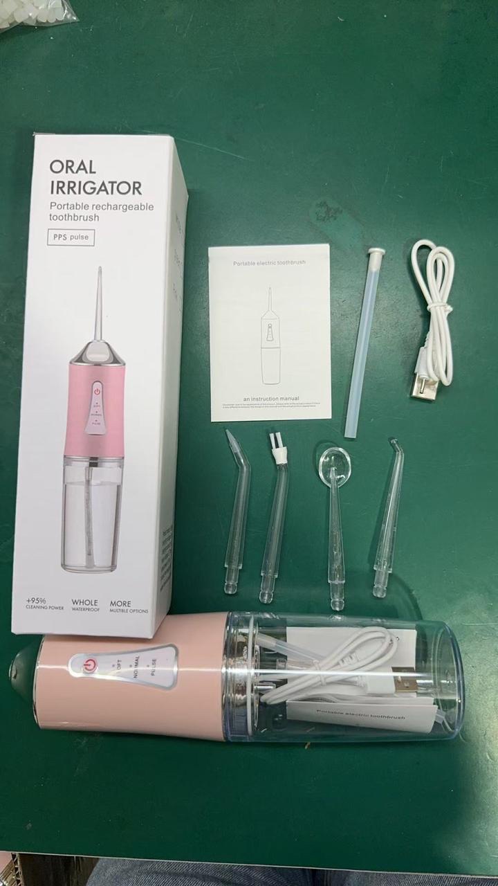 4 nozzles New Dental Water Jet Oral Irrigator / Teeth Cleaner/ Dental Water flosser green , white pink
- Image 5