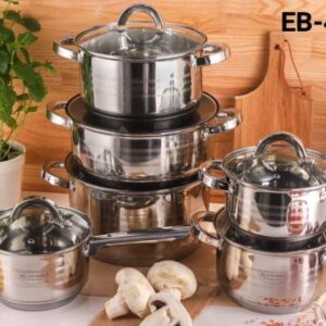 12pc Edenburg Stainless Steel Cookware