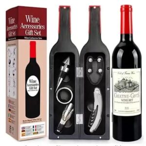5pcs Bottle Shaped Wine Opener Gift Wine Bottle Corkscrew Set Wine Accessories