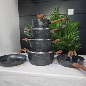 15 pcs edenberg nonstick Black Non-stick dotted Edenberg cookware set with kitchen tools