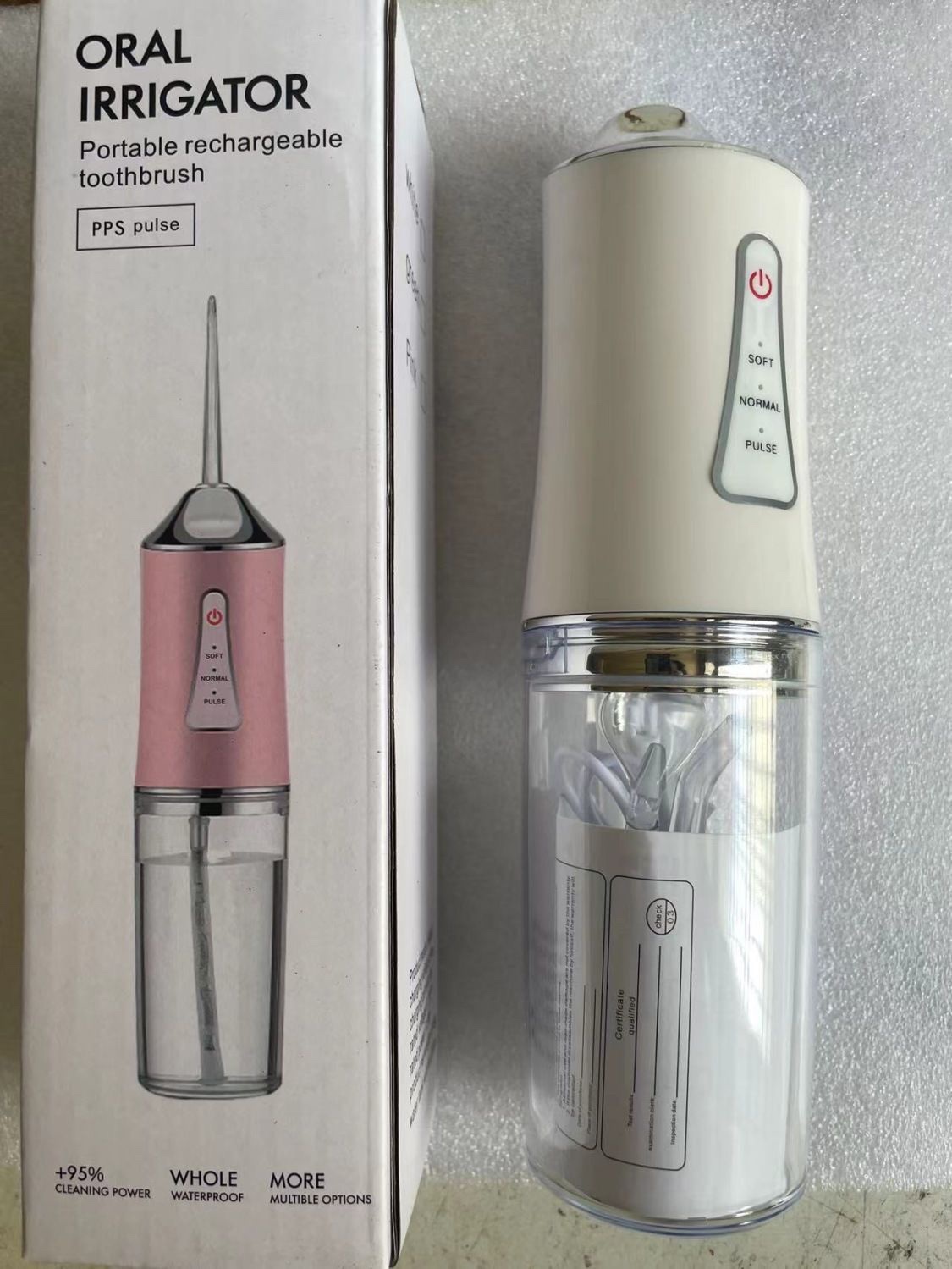 4 nozzles New Dental Water Jet Oral Irrigator / Teeth Cleaner/ Dental Water flosser green , white pink
- Image 6