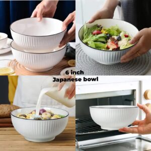Ceramic Japanese bowls 6 pcs