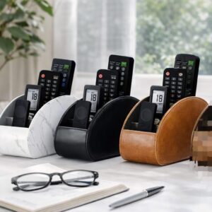 Pu Leather Remote Control Holder Storage