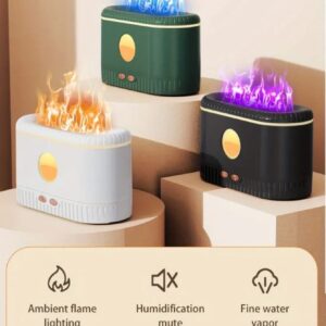 Ultrasonic Air Humidifier with Flame Light Effect – Modern Aroma Diffuser | Home Decor Kenya