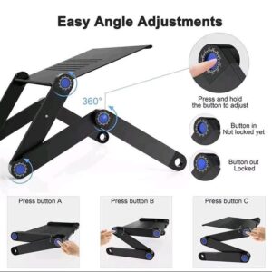 Adjustable Laptop Desk Stand – Portable Metallic Lap Desk | Home Office Kenya