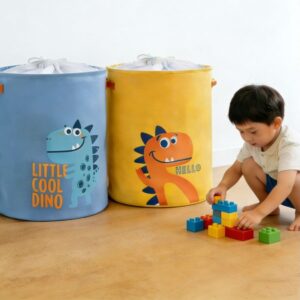 Fabric Storage Basket with Animal Print – Foldable Kids Organizer | Home Storage Kenya