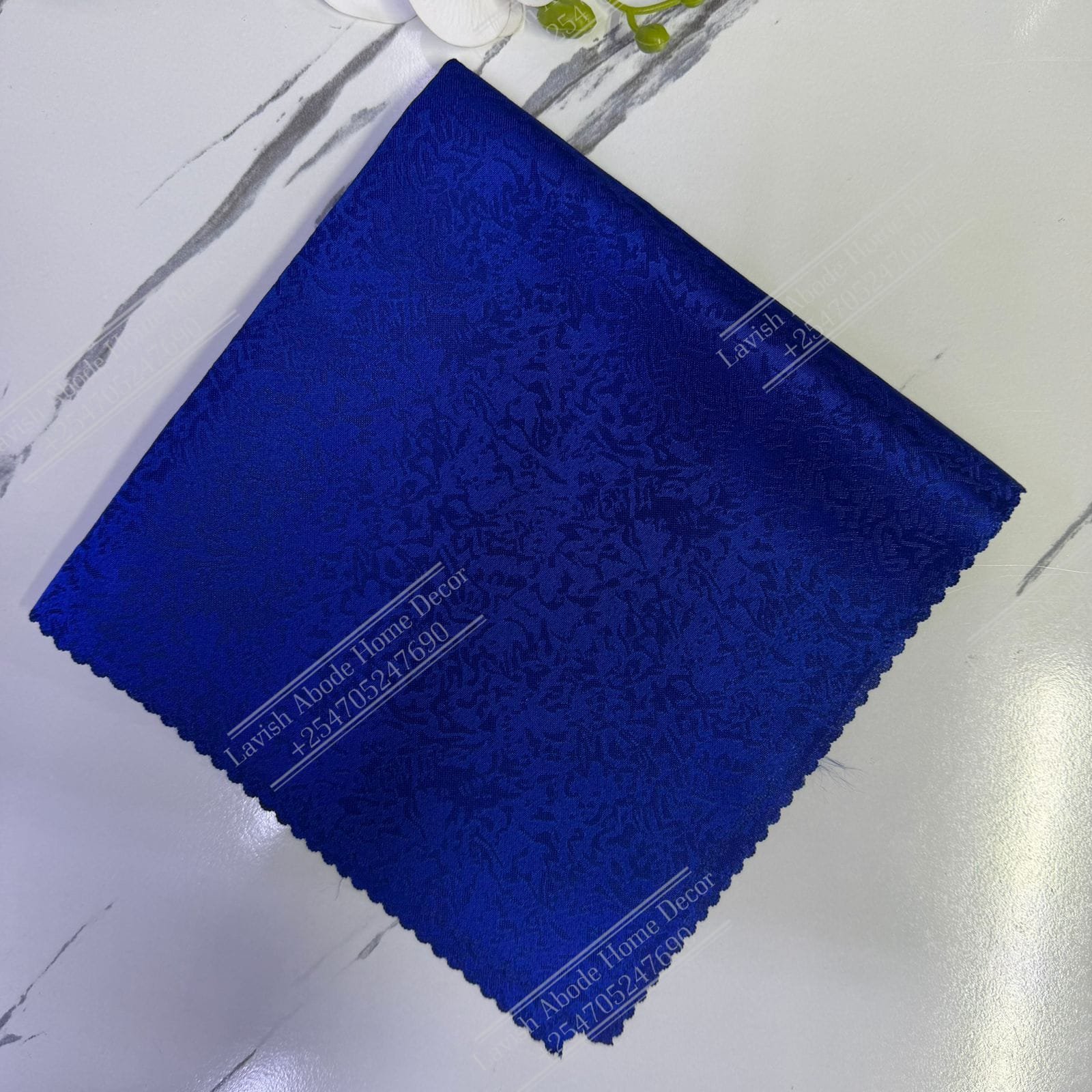 Blue Damask Cloth Dining Napkins 20×20 – Reusable & Washable | Table Decor Kenya - Image 2