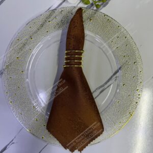 Brown Damask Cloth Dining Napkins 20×20 – Reusable & Washable | Table Decor Kenya
