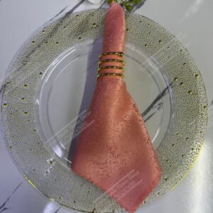 Peach Damask Cloth Dining Napkins 20×20 – Reusable & Washable | Table Decor Kenya